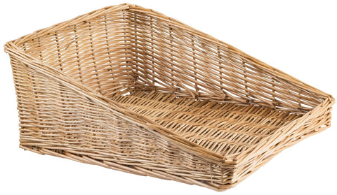 Tablecraft Angled Rectangular Handwoven Willow Basket, 19 x 15.5 inch -- 4 per case