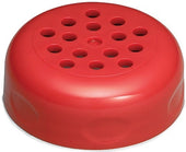 Tablecraft Red Perforated Plastic Top for 6 or 8 Ounce Shaker - 12 count per pack -- 6 packs per case