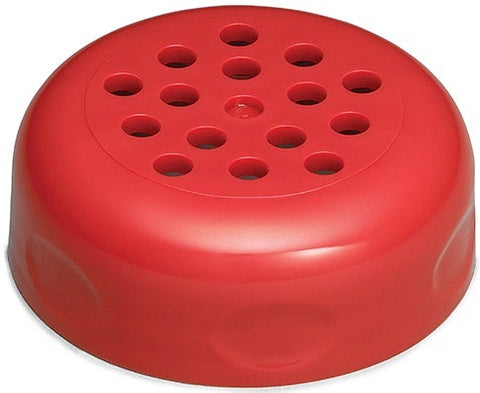 Tablecraft Red Perforated Plastic Top for 6 or 8 Ounce Shaker - 12 count per pack -- 6 packs per case