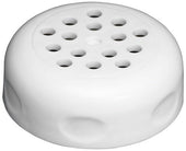 Tablecraft White Perforated Plastic Top for 6 or 8 Ounce Shaker - 12 count per pack -- 6 packs per case