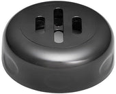 Tablecraft Black Slotted Plastic Top for 6 or 8 Ounce Shaker - 12 count per pack -- 6 packs per case