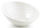 Tablecraft Frostone Melamine White Glitter Round Sloped Bowl, 14 x 6 inch -- 3 per case