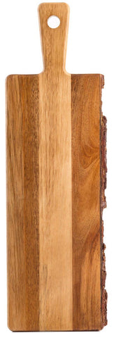 Tablecraft Acacia Bark Lined Paddle Board, 20 x 6 x 0.625 inch -- 8 per case