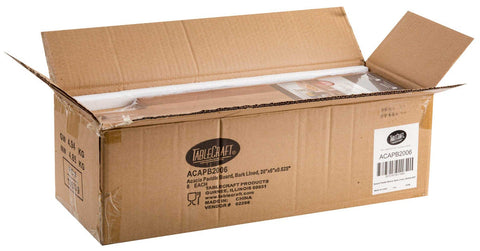 Tablecraft Acacia Bark Lined Paddle Board, 20 x 6 x 0.625 inch -- 8 per case
