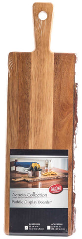 Tablecraft Acacia Bark Lined Paddle Board, 20 x 6 x 0.625 inch -- 8 per case