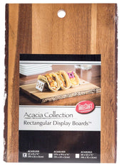 Tablecraft Acacia Bark Lined Rectangular Display Board, 12 x 8 x 0.75 inch -- 12 per case