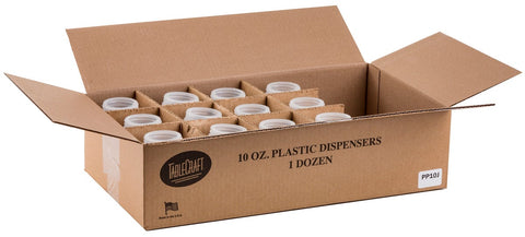 Tablecraft Polypropylene Replacement Syrup Dispenser Jar, 10 Ounce -- 12 per case