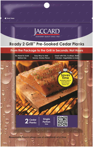 Jaccard Ready Two Grill Pre Soaked Small Cedar Planks, 2 count per pack -- 32 per case