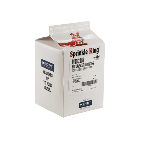 Sprinkle King Non Partially Hydrogenated Lavender Decorettes, 6 Pound -- 4 per case.