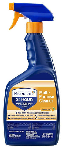 Microban Citrus Multi Purpose Cleaner Liquid, 32 Ounce -- 6 per case.