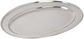 Winco Heavy Stainless Steel Oval Platter, 12 x 8 5/8 inch -- 10 per case