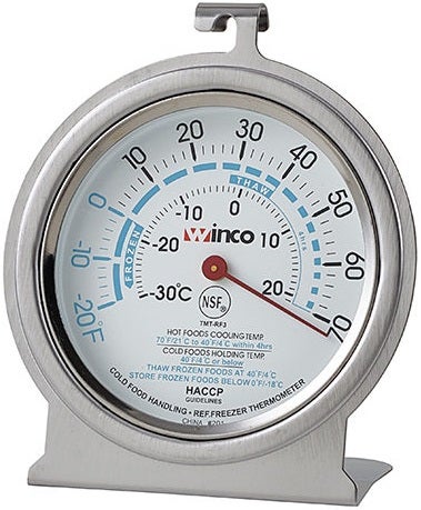 Winco Refrigerator/Freezer Thermometer, 3 inch Dia. -- 12 per case