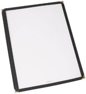 Winco Black Single Pocket Menu Cover -- 25 per case