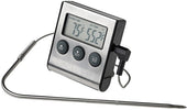 Winco Digital Roasting Thermometer with Timer and Probe, 6 inch Probe -- 24 per case