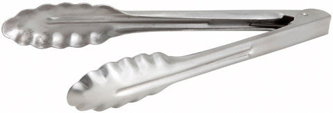 Winco Stainless Steel Extra Heavyweight Utility Tong, 9 inch -- 12 per case