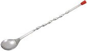 Winco Stainless Steel Bar Spoon with Red Knob, 11 inch -- 24 per case