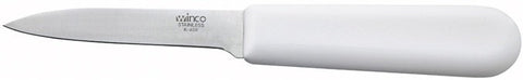 Winco White Polypropylene Handle Paring Knife -- 12 per case