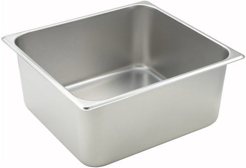 Winco 25 Gauge Stainless Steel Straight Sided Steam Pan, 6 inch Depth -- 6 per case