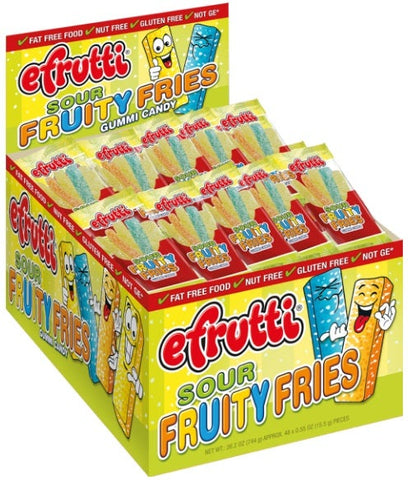 Efrutti Sour Fruity Fries Gummi Candy -- 384 per case