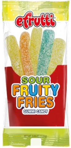 Efrutti Sour Fruity Fries Gummi Candy -- 384 per case