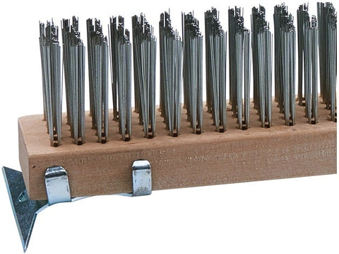 Winco Scratch Brush with Wire Bristles, 20 inch -- 6 per case