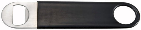 Winco Stainless Steel Black PVC Coating Flat Bottle Opener -- 12 per case