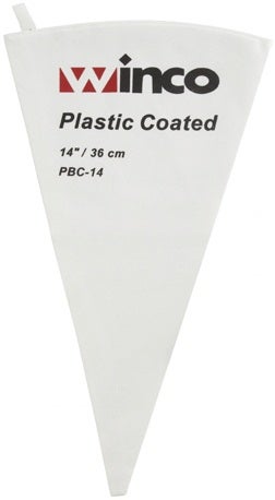 Winco Cotton with Plastic Coating Pastry Bag, 14 inch -- 12 per case