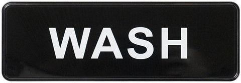 Winco Black Wash Information Sign, 3 x 9 inch -- 12 per case