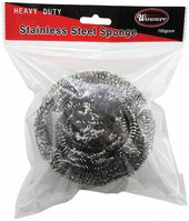 Winco Stainless Steel Scrubbing Sponge, 105 Grams -- 12 per case