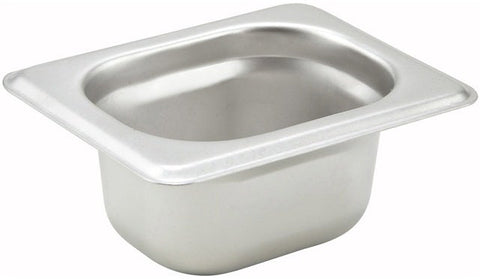 Winco 22 Gauge Stainless Steel Eighteenth Size Straight Sided Steam Pan, 2 inch Depth -- 24 per case