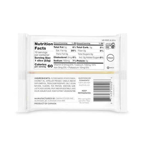 Daiya Plant Based Swiss Style Cheese Slice, 7.8 Ounce -- 8 per case