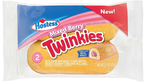 Hostess Twinkies Golden Sponge Cake with Mixed Berry Creamy Filling, 2.7 Ounce -- 36 per case
