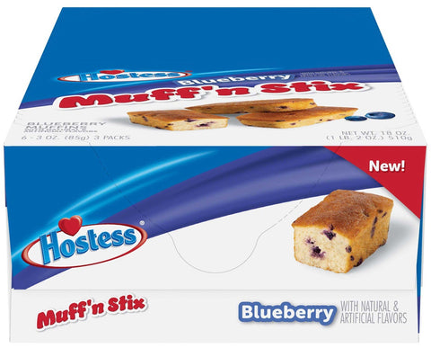 Hostess Blueberry Muffin Stix, 3 Ounce -- 36 per case