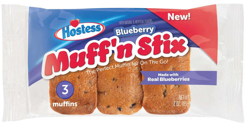 Hostess Blueberry Muffin Stix, 3 Ounce -- 36 per case
