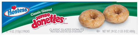 Hostess Glazed Jumbo Donuts, 4 Ounce -- 36 per case