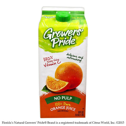 Growers Pride Concentrate Orange Juice, 59 Fluid Ounce -- 8 per case.