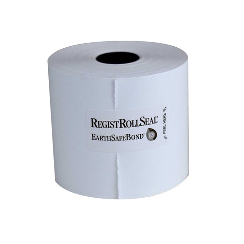 National Checking Company White Bond 1 Ply Register Roll, 2.25 inch -- 100 rolls per case.