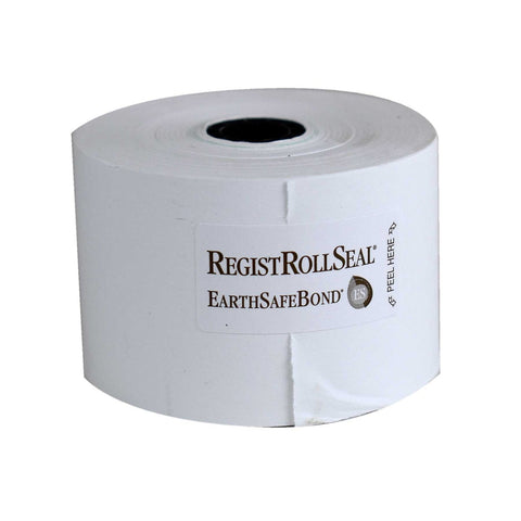 National Checking Company White Bond 1 Ply Register Roll, 44 Millimetre -- 100 rolls per case.