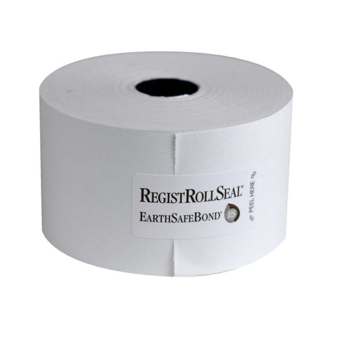 National Checking Company White Bond 1 Ply Register Roll, 44 Millimetre -- 100 rolls per case.