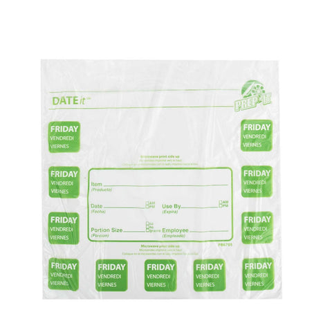 National Checking Company Dateit Green Portion/Saddle Bag - Friday, 10 x 8.5 inch -- 2000 per case.