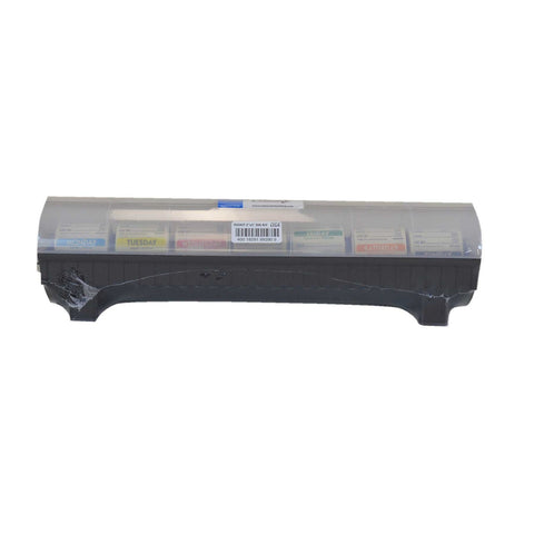 National Checking Labelocker Durable Plastic Dispenser with 7 Rolls of the 2 x 2 Day of the Week Dissolvable Labels.