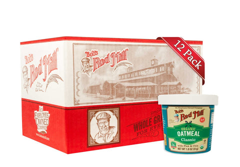 Bobs Red Mill Organic Classic Oatmeal Cup, 1.8 Ounce -- 12 per case.