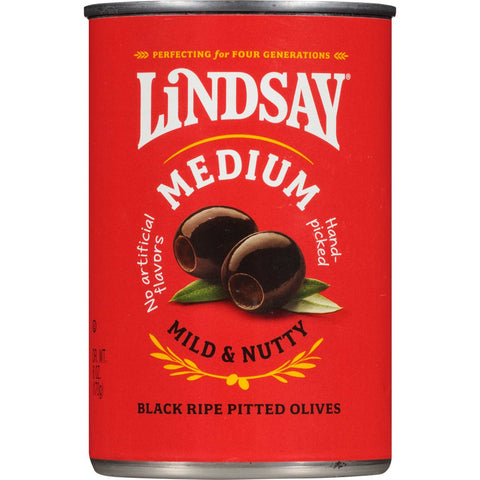 Lindsay Medium Pitted Ripe Black Olives, 6 ounce -- 24 per case