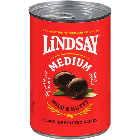 Lindsay Medium Pitted Ripe Black Olives, 6 ounce -- 24 per case