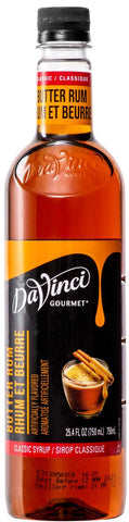 Davinci Gourmet Butter Rum Syrup, 750 Milliliter -- 4 per case
