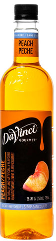 Davinci Gourmet Sugar Free Peach Syrup, 750 Milliliter -- 4 per case
