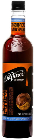 Davinci Gourmet Sugar Free Gingerbread Syrup, 750 Milliliter -- 4 per case
