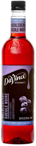 DaVinci Gourmet Sugar Free Huckleberry Syrup, 750 Milliliter Plastic Bottle -- 4 per case