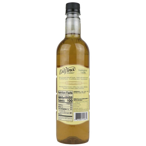 DaVinci Gourmet Natural Madagascar Vanilla Syrup, 750 Milliliter -- 4 per case