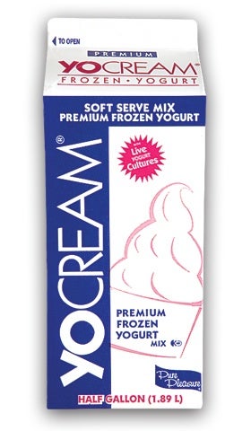 Yocream Yogurt Mix, Salted Caramel Corn Low-Fat Soft Serve, 64 Ounce -- 6 per case.